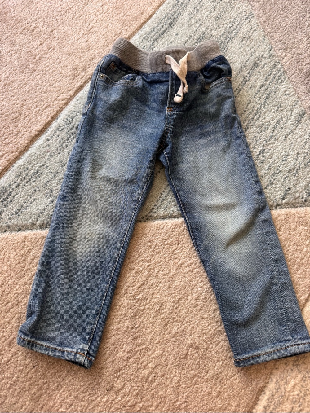 GAP Kids Faded Blue Elastic-Waist Denim Jeans